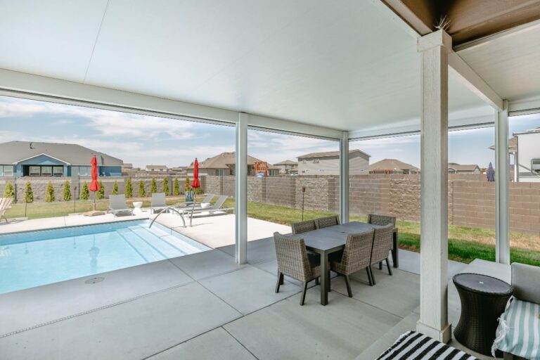 patio cover next to pool